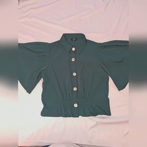 Dolman sleeve crop blouse